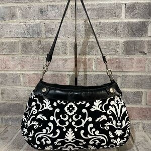 Thirty-One Elegant Black and White Shoulder Bag